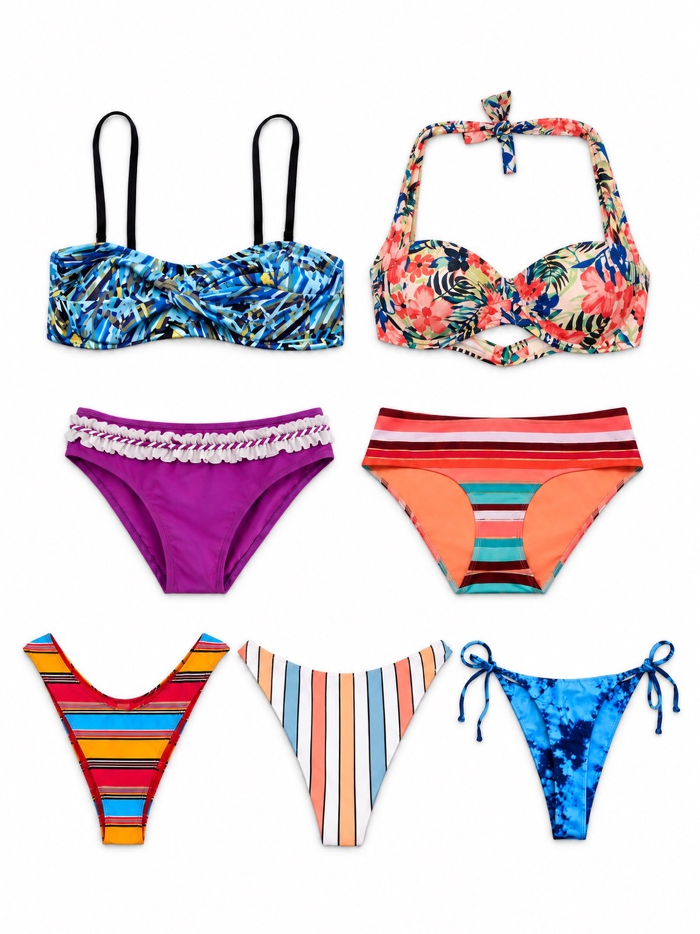 7 Piece Bundle Garage SHEIN Aerie Y2K Bikini Swimwear – Size Medium NWT/EUC